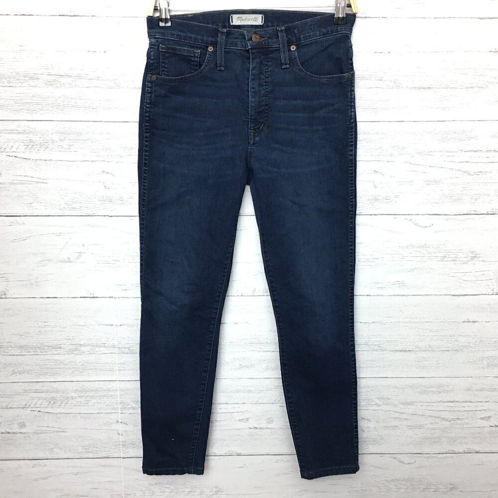 Madewell Women's Jeans 10" High Rise Skinny Dark Wash Stretch size 27 length 26"